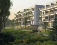 parky v okolí budov