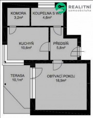 Detail: Pronájem bytu 1+1, 44 m2
