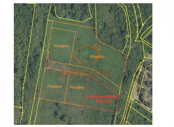 Prodej pozemku D.Kounice 1252m2 - nákres po prodejích