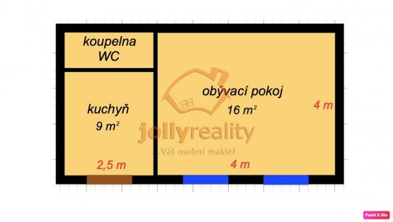 Prodej bytu Charbulova - nakres