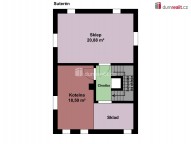 Dispoziční plánek suterén domu