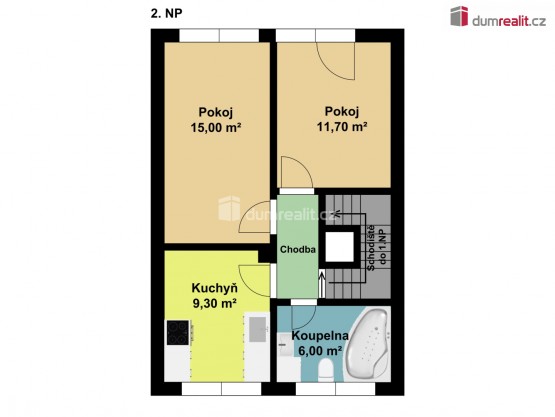 Dispoziční plánek 2.NP