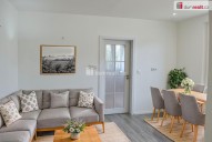 vizualizace možného vzhledu pokoje s kuchyň.koutem