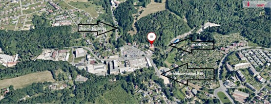 orientační mapa umístění domu