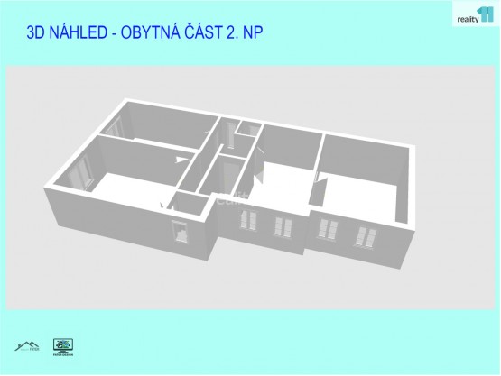 3D pohled - obytná část
