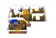 Plánek domu 3D 1.patro
