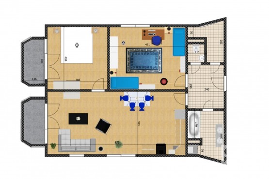 Plánek bytu 2D