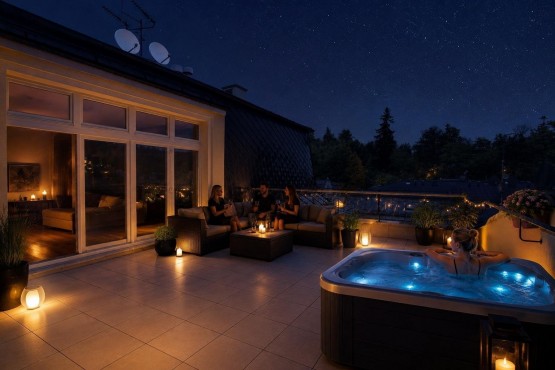 vířivka noc