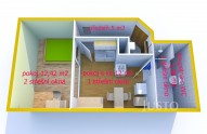Detail: Pronájem bytu 1+kk, 36 m2