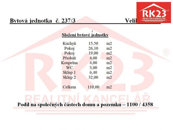 1198 - Seznam ploch z jednotky