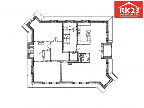 PŮDORYS 5.NP - byt - bez kot
