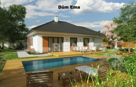 dům EMA pohled s bazenem