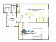 pronájem 2+kk Jiráskova