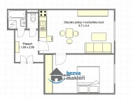 pronájem 2+kk Jiráskova