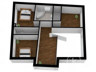 3.NP - foyer, ložnice, 2pokoje, šatna, WC a koupelna