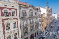 Plzeň, Sedláčkova ulice, pohled z bytu