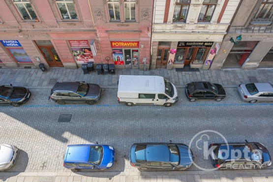 Plzeň, Sedláčkova ulice, pohled z bytu