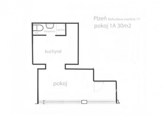 apartmán 1A -  plánek