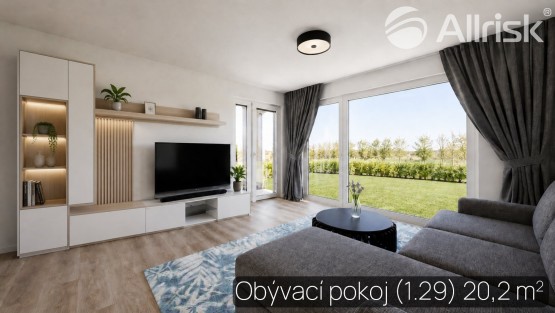 Vizualizace 13 obývací pokoj viz