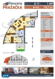 Panorama Pražačka - nový byt 4+kk na prodej Praha 3