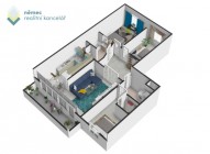 Půdorys bytu 3D