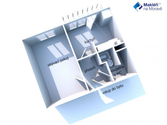 půdorys Žeranovská 25. 3D 4.3