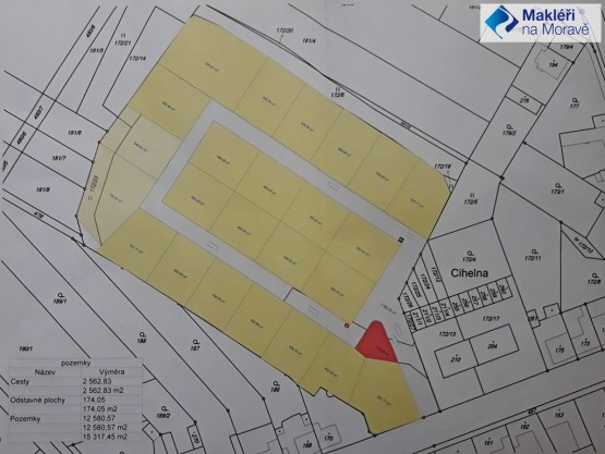 rozdělení na parcely