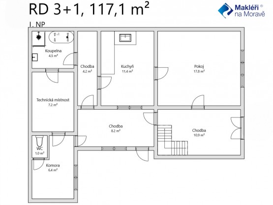 pudorys Dub nad Moravou 227