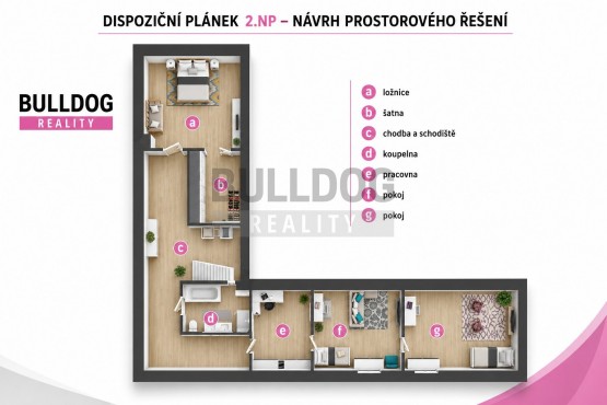 Půdorys 2.NP - návrh řešení