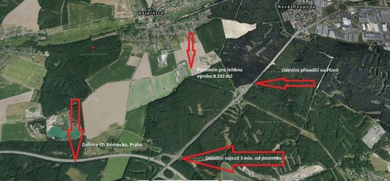 b letecká mapa celek s popisem