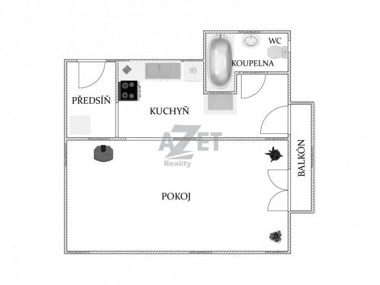 Mlýnská 1+kk - Půdorys.jpg