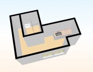 Prodej byt 1+kk , Plzeň, 3D pohled