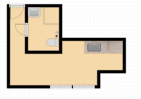 Prodej byt 1+kk , Plzeň, půdorys