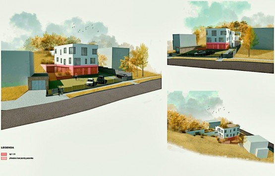 Budova s vyznačením bytu