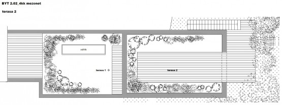 Půdorys střešní terasa