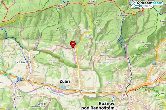 Umístění domu na mapě Zubří