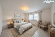 Nadstandardně prostorná ložnice by mohla vypadat takto