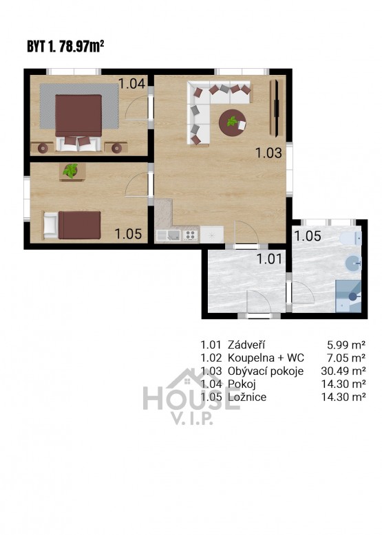FLOOR PLAN 1. NP 3+kk