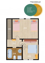 DOUBEK PŮDORYS PODKROVI 2.NP