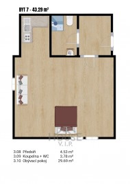 FLOOR PLAN 3. NP 1kk